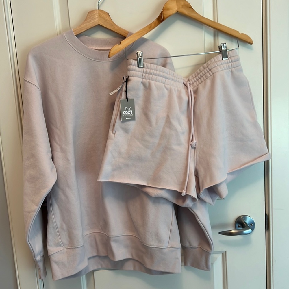 Matching Aritzia short sweatsuit in lilac